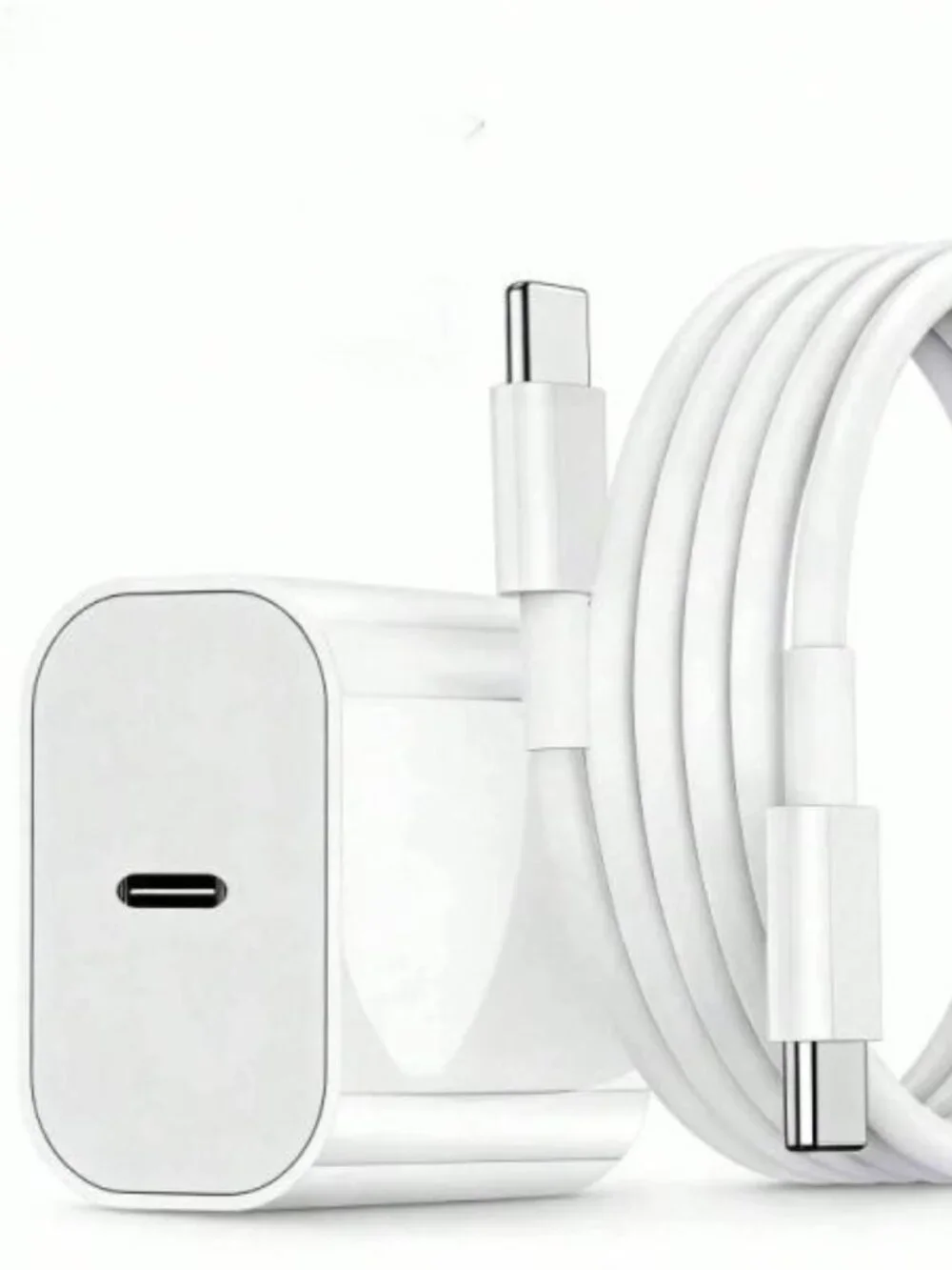 20W USB-C Fast Charger PD Wall Adapter + 3ft Cable for iPhone Samsung